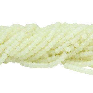 Drum Shape - Glass - 8 x 6mm - Jonquil Opal - 75cm Strand