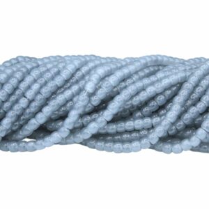 Drum Shape - Glass - 8 x 6mm - Black Diamond Opal - 75cm Strand