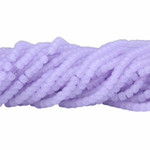 Drum Shape - Glass - 8 x 6mm - Light Amethyst Opal - 75cm Strand