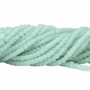 Drum Shape - Glass - 8 x 6mm - Erinite Opal - 75cm Strand