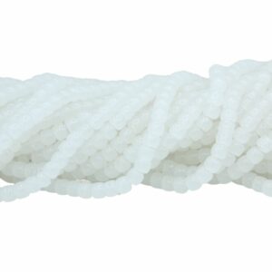 Drum Shape - Glass - 8 x 6mm - Opal - 75cm Strand