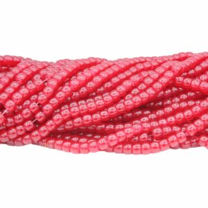 Drum Shape - Glass - 8 x 6mm - Maroon Opal - 75cm Strand