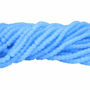 Drum Shape - Glass - 8 x 6mm - Light Sapphire Opal - 75cm Strand