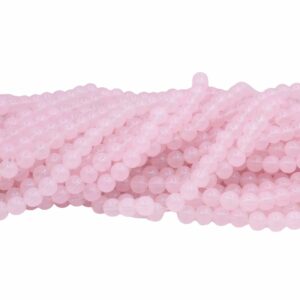 Round - Glass - 10mm - Pink Opal - 75cm Strand