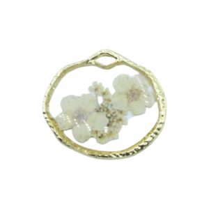 Pressed Flower Drop - 20 x 22mm