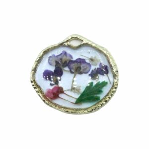 Pressed Flower Drop - 20 x 22mm