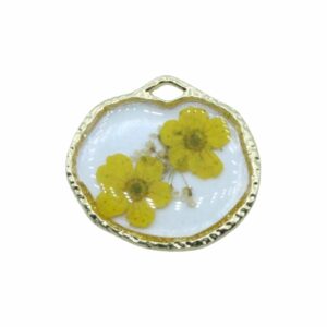 Pressed Flower Drop - 20 x 22mm