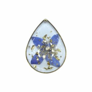 Pressed Flower Drop - 34 x 32mm