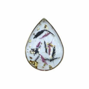 Pressed Flower Drop - 34 x 32mm