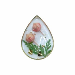 Pressed Flower Drop - 34 x 32mm