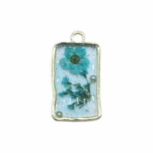 Pressed Flower Drop - Rectangle - 28 x 15mm