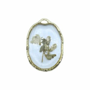 Pressed Flower Drop - Oval - 29 x 20mm