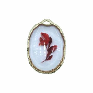 Pressed Flower Drop - Oval - 29 x 20mm
