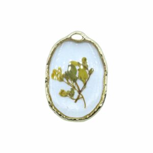 Pressed Flower Drop - Oval - 29 x 20mm