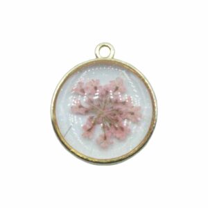 Pressed Flower Drop - Round - 22 x 20mm