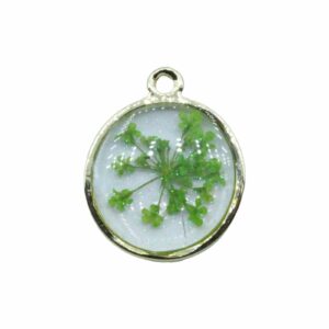 Pressed Flower Drop - Round - 22 x 20mm