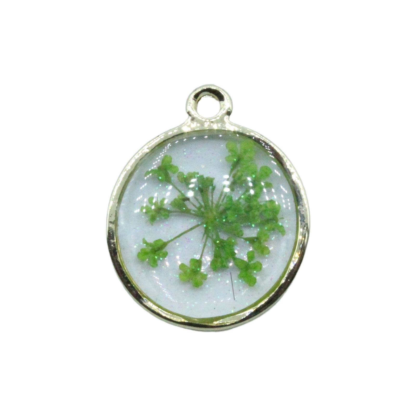 Pressed Flower Drop - Round - 22 x 20mm