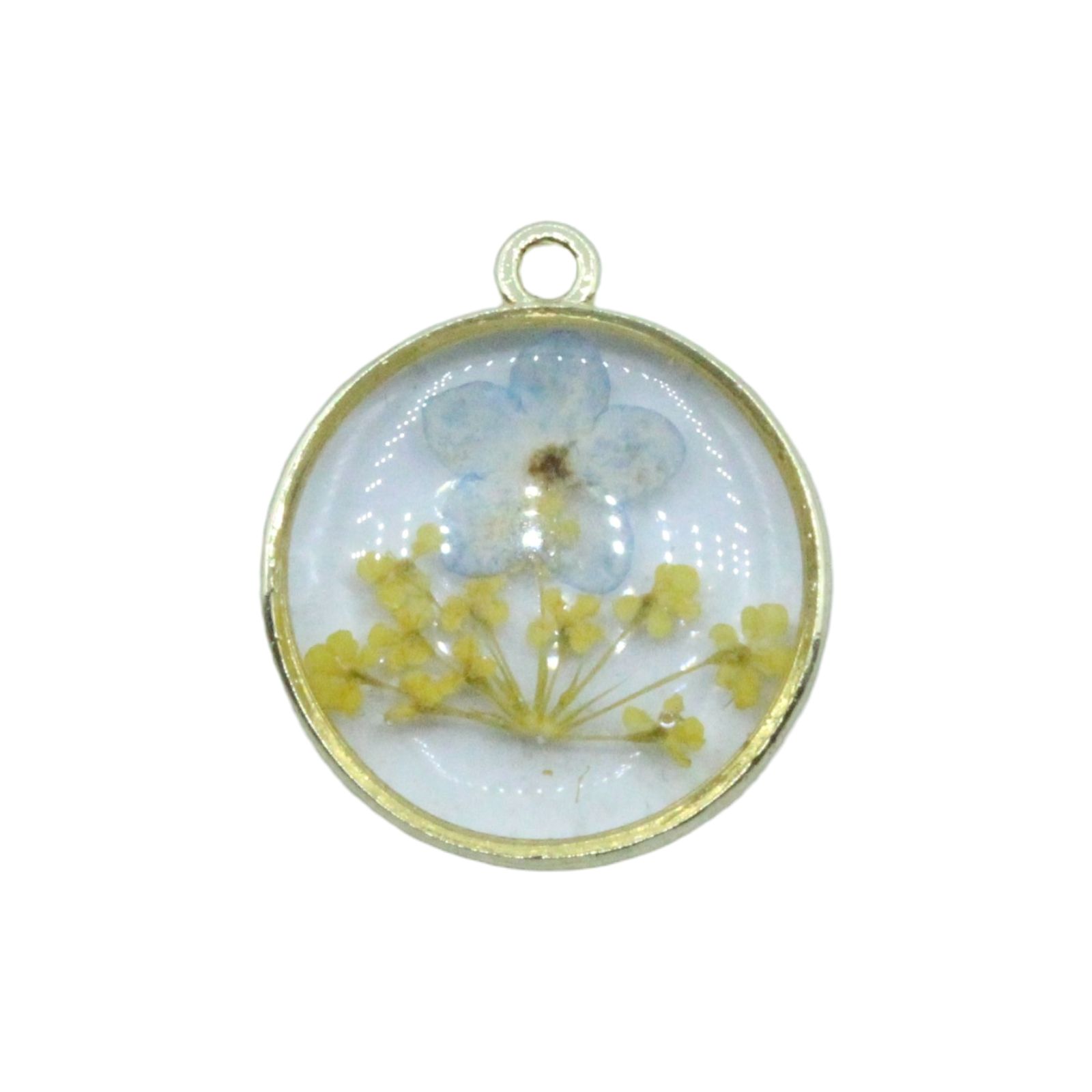 Pressed Flower Drop - Round - 22 x 20mm