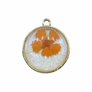 Pressed Flower Drop - Round - 22 x 20mm