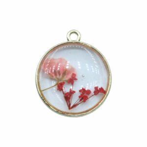 Pressed Flower Drop - Round - 22 x 20mm