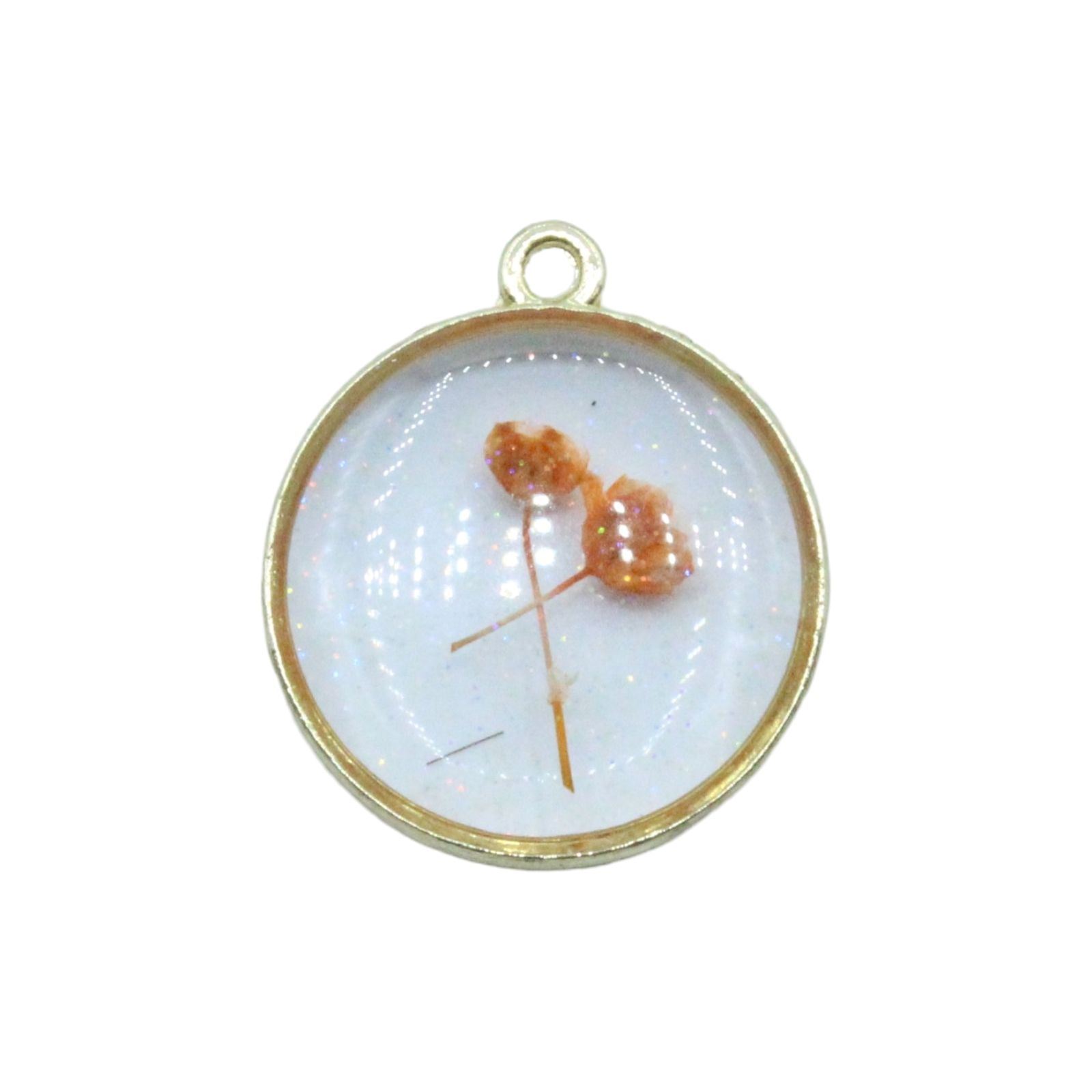 Pressed Flower Drop - Round - 22 x 20mm