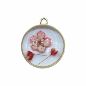 Pressed Flower Drop - Round - 22 x 20mm