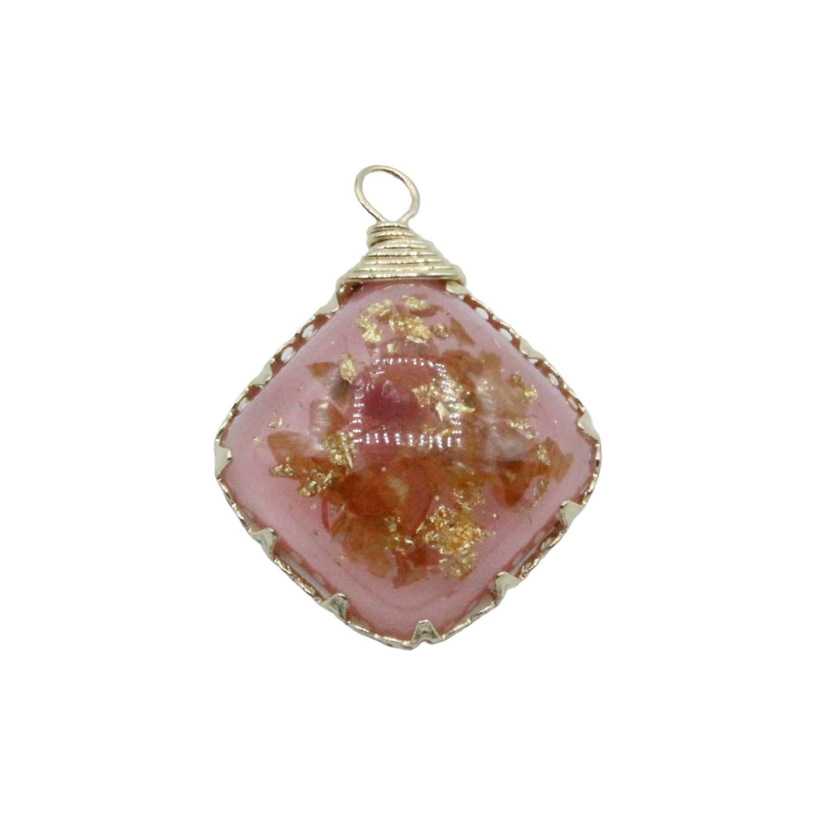 Pressed Flower Drop - Diamond - 29 x 22mm