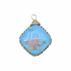 Pressed Flower Drop - Diamond - 29 x 22mm