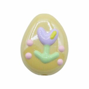 Floral Drop - 25 x 20mm - Yellow