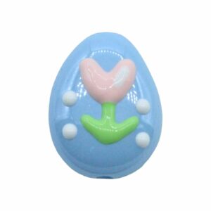 Floral Drop - 25 x 20mm - Blue