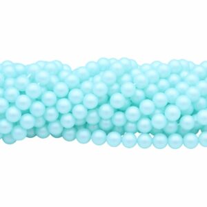 Pastel Pearl - Glass - 4mm - Light Blue- 40cm Strand