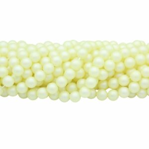 Pastel Pearl - Glass - 4mm - Yellow- 40cm Strand