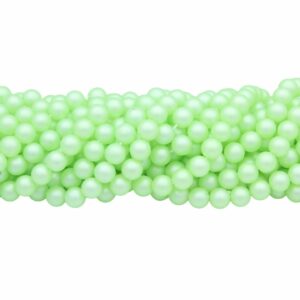 Pastel Pearl - Glass - 4mm - Green - 40cm Strand