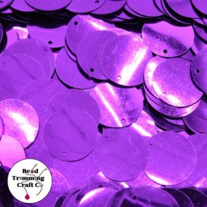 Sequin - Round - Flat – 20mm - Fuchsia - Price per gram