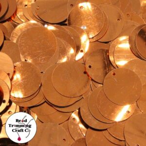 Sequin - Round - Flat – 20mm - Copper - Price per gram