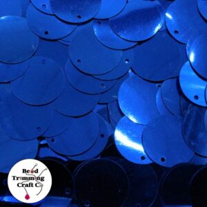 Sequin - Round - Flat – 20mm - Dark Blue - Price per gram