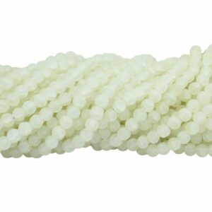 Crackle Bead with Gold Flakes - Glass - 10mm - Matte Yellow - 72cm Strand