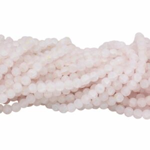 Crackle Bead with Gold Flakes - Glass - 10mm - Matte Pink - 72cm Strand