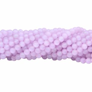 Cats Eye - Round - Glass - 6mm - Dark Pink - 36cm Strand