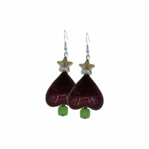 Christmas Tree Earrings - Murano Glass - 35mm
