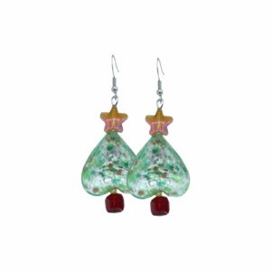 Christmas Tree Earrings - Murano Glass - 35mm
