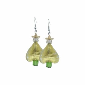 Christmas Tree Earrings - Murano Glass - 35mm
