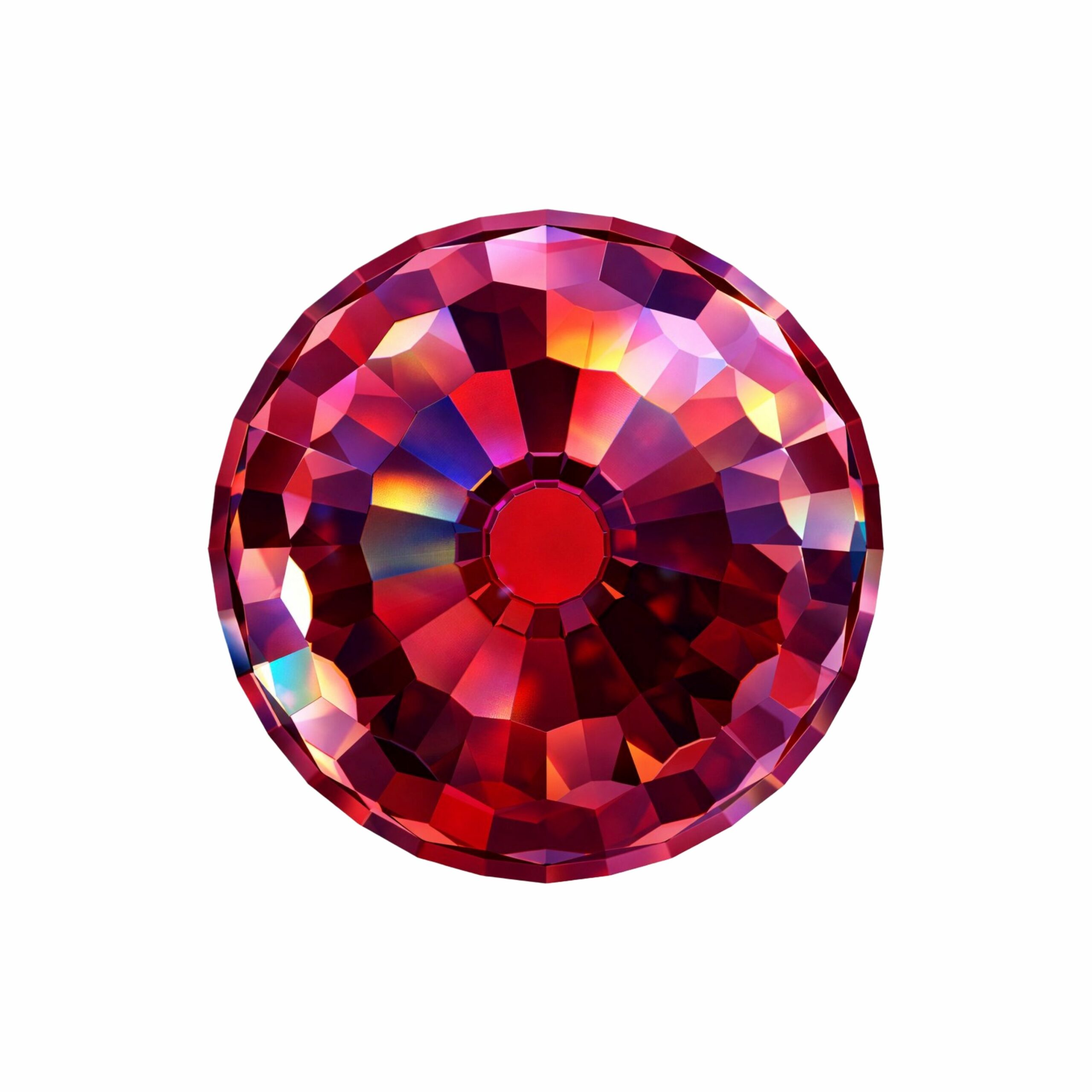 Swarovski 4861 - Fireball Fancy Stone - 14mm - Siam AB CAL