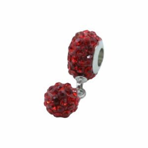 Pave Spacer / Ball Drop - 28mm - Light Siam
