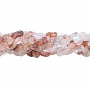 6 to 8mm Nugget Shape Bead - Fire Quartz - 39cm Strand
