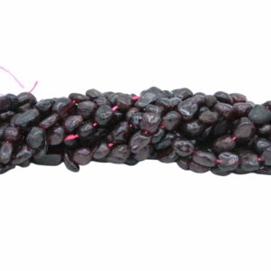 6 to 8mm Nugget Shape Bead - Garnet - 39cm Strand