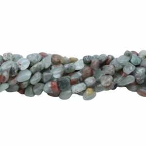 6 to 8mm Nugget Shape Bead - African Blood Stone - 39cm Strand