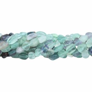 6 to 8mm Nugget Shape Bead - Fluorite - 39cm Strand