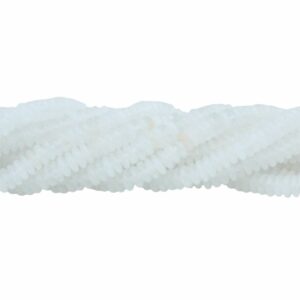 6 x 2mm Rondelle Shape Bead - White Quartz - 39cm Strand