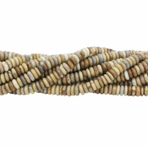 6 x 2mm Rondelle Shape Bead - Picture Jasper - 39cm Strand